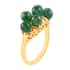 Green Aventurine 7 Stone Look Ring in 14K Yellow Gold Over Copper (Size 7.0) 5.30 ctw image number 3