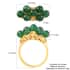 Green Aventurine 7 Stone Look Ring in 14K Yellow Gold Over Copper (Size 7.0) 5.30 ctw image number 5