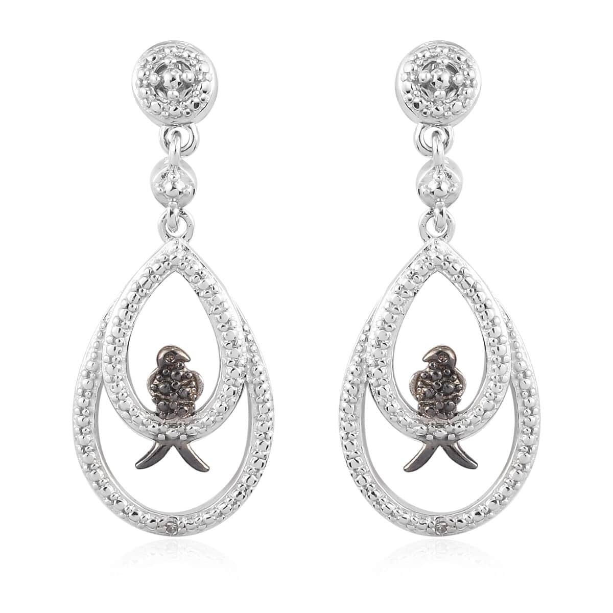Karis Diamond Accent Dangle Earrings in Platinum Bond image number 0