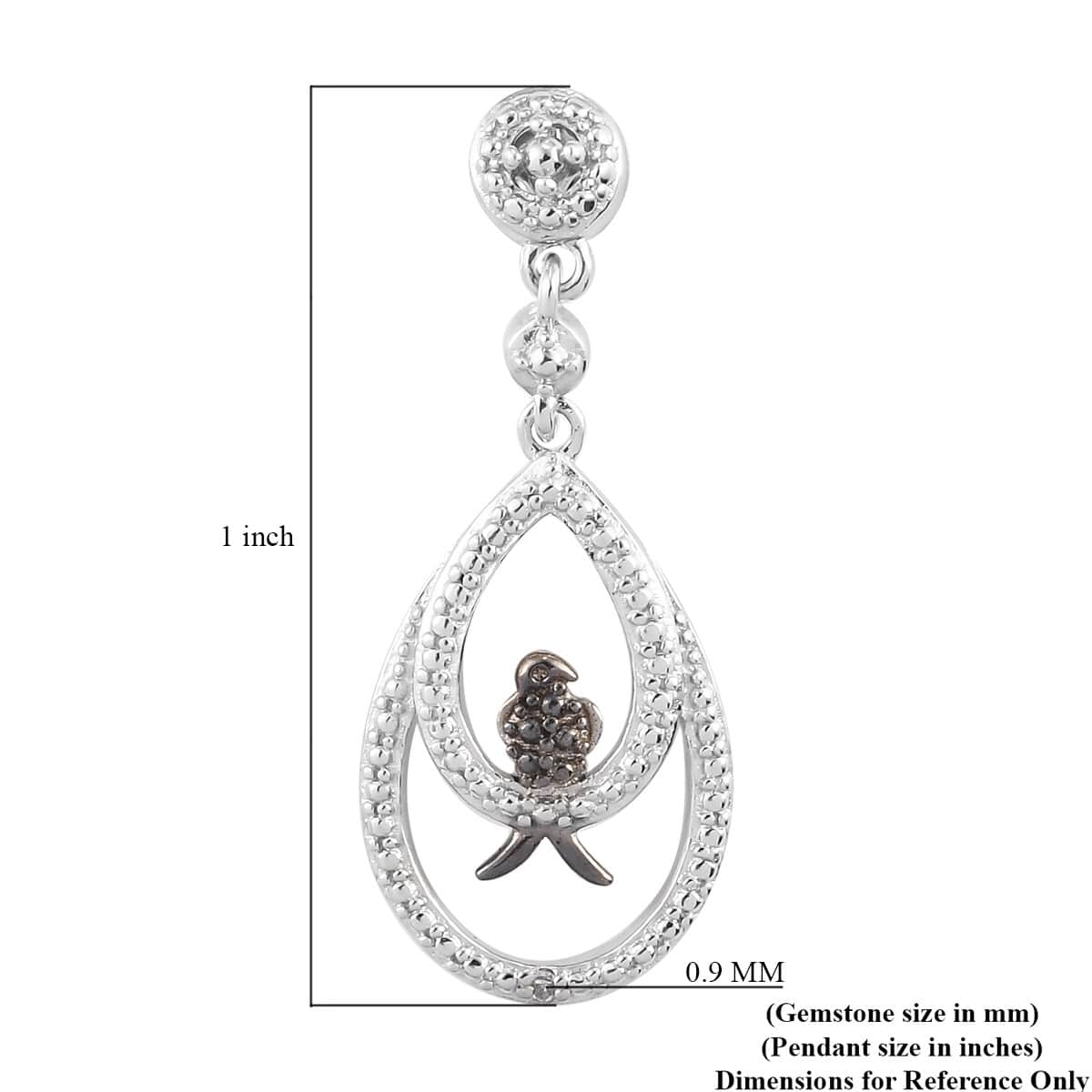 Karis Diamond Accent Dangle Earrings in Platinum Bond image number 4