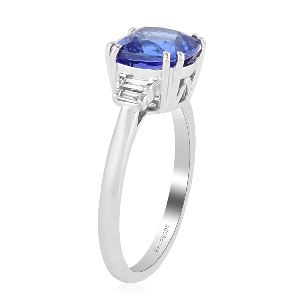 RHAPSODY 950 Platinum AAAA Tanzanite and E-F VS Diamond Ring (Size 10.0) 5.10 Grams 2.60 ctw image number 2
