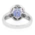 Rhapsody 950 Platinum AAAA Tanzanite and E-F VS Diamond Ring (Size 6.0) 7.10 Grams 3.80 ctw image number 3