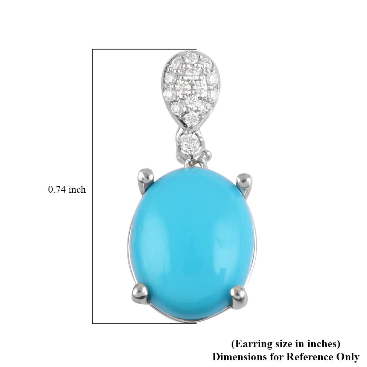 Iliana 18K White Gold AAA Sleeping Beauty Turquoise and G-H SI Diamond Dangle Earrings 4.25 ctw image number 3