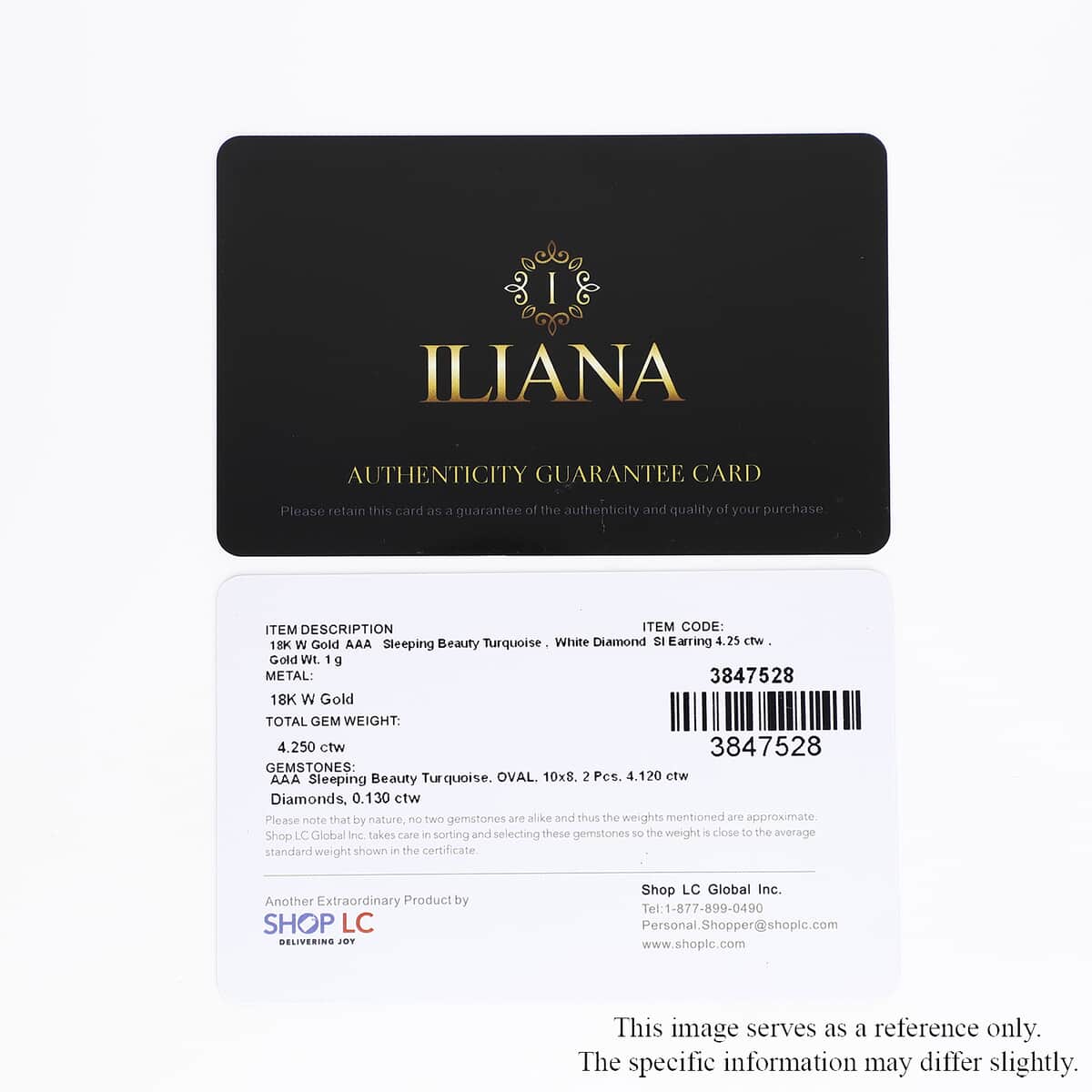 Iliana 18K White Gold AAA Sleeping Beauty Turquoise and G-H SI Diamond Dangle Earrings 4.25 ctw image number 4