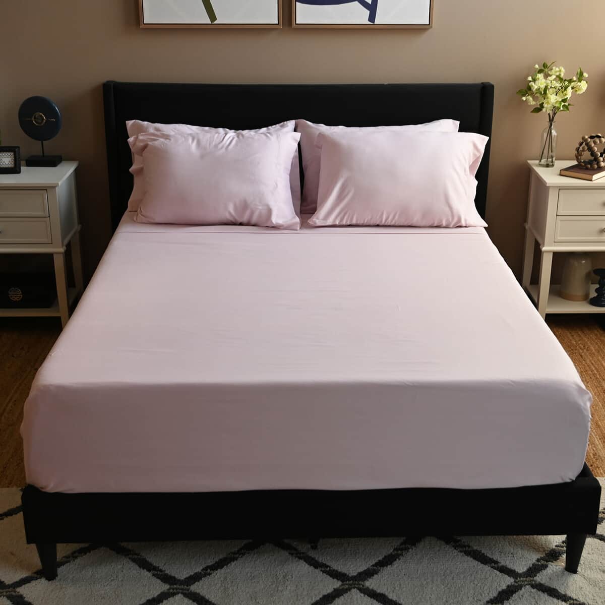 HOMESMART Lilac Copper Infused 6pc Sheet Set with 14 Inches Deep Pocket (30% Copper, 70% Microfiber) - Queen image number 0