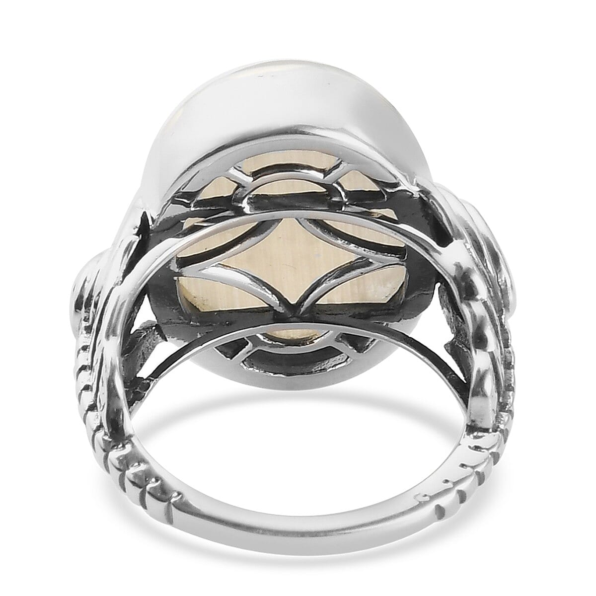 Kuisa Rainbow Moonstone, Swiss Blue Topaz Ring in Sterling Silver (Size 10.0) 11.35 ctw