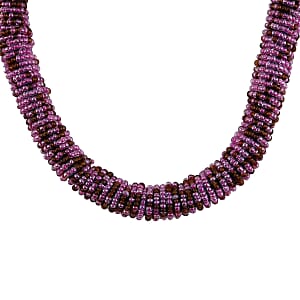 Simulated Pink Pearl and Coconut Shell Necklace 25 Inches