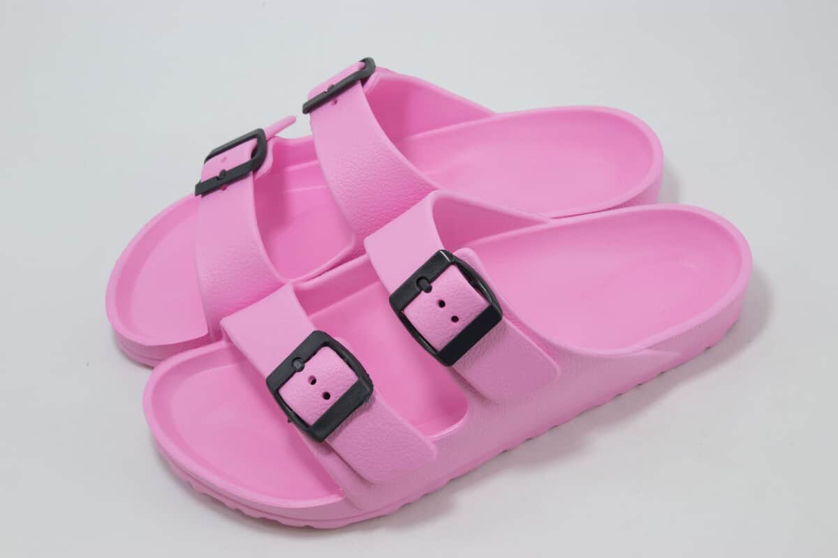 DU WA Pink Ultra Lightweight Flexible EVA Buckle Strap Sandal - Size 9-9.5 image number 0