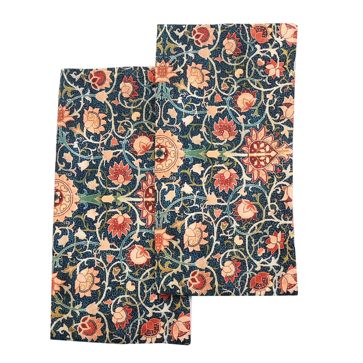 Set of 2pcs Multi Color floral Pattern 100% Polyester Cushion Cover (18"x18") image number 1