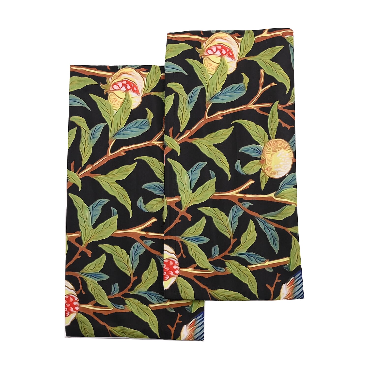 Set of 2pcs Multi Color Pomegranate and Bird Pattern 100% Polyester Cushion Covers , Sofa Couch Cushion Covers , Decorative Pillow Covers