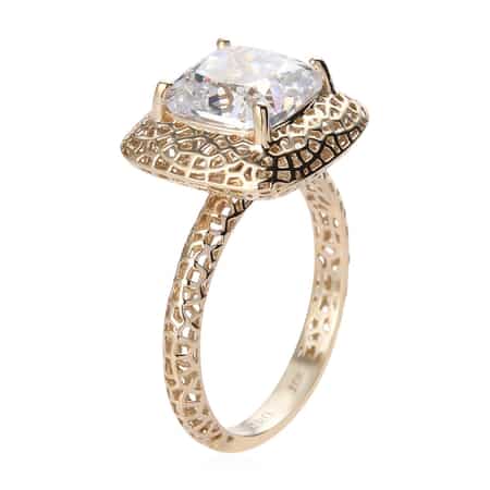 LUXORO 10K Yellow Gold Made with Finest CZ Ring (Size 10.0) 1.15 ctw image number 3