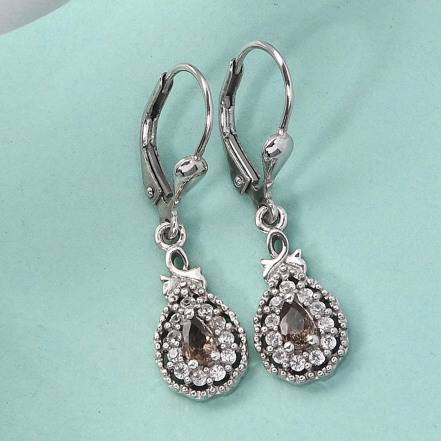 Merelani Color Change Garnet and Zircon Lever Back Earrings in Platinum Over Sterling Silver 0.90 ctw