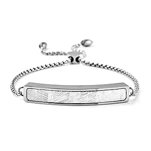 Marvelous Meteorite Bolo Bar Bracelet in Stainless Steel
