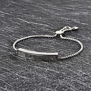 Marvelous Meteorite Bolo Bar Bracelet in Stainless Steel