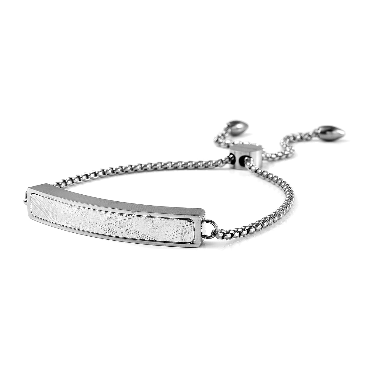 Marvelous Meteorite Bolo Bar Bracelet in Stainless Steel image number 2