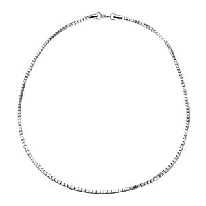 Box Necklace 24 Inches in Stainless Steel