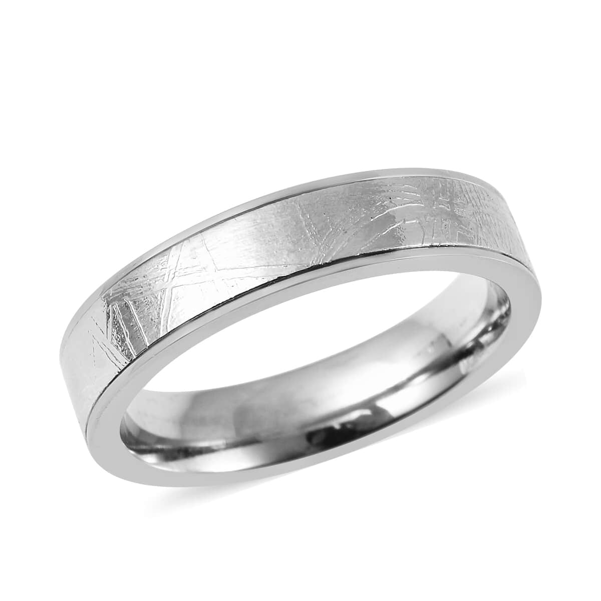 Marvelous Meteorite Band Ring in Titanium (Size 6.0) 10.70 ctw image number 0