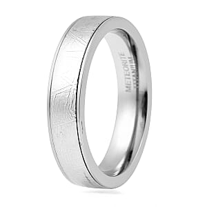 Marvelous Meteorite Band Ring in Titanium (Size 6.0) 10.70 ctw