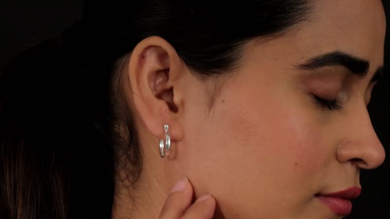 Hoop Earrings in Sterling Silver 2.30 Grams
