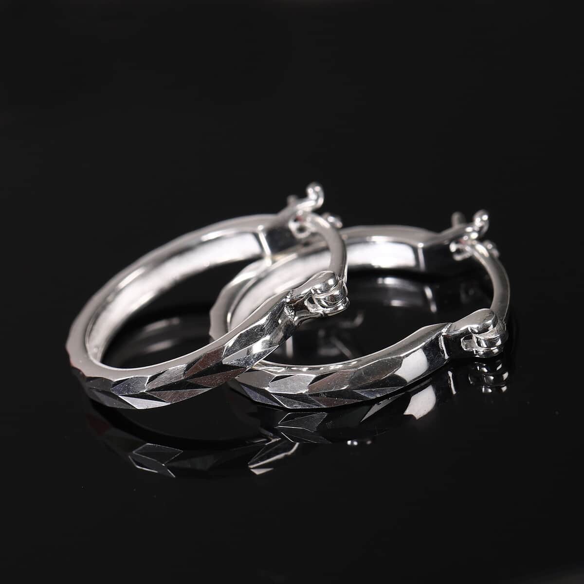 925 Sterling Silver Hoop Earrings, Silver Earrings, Silver Hoops For Women image number 1