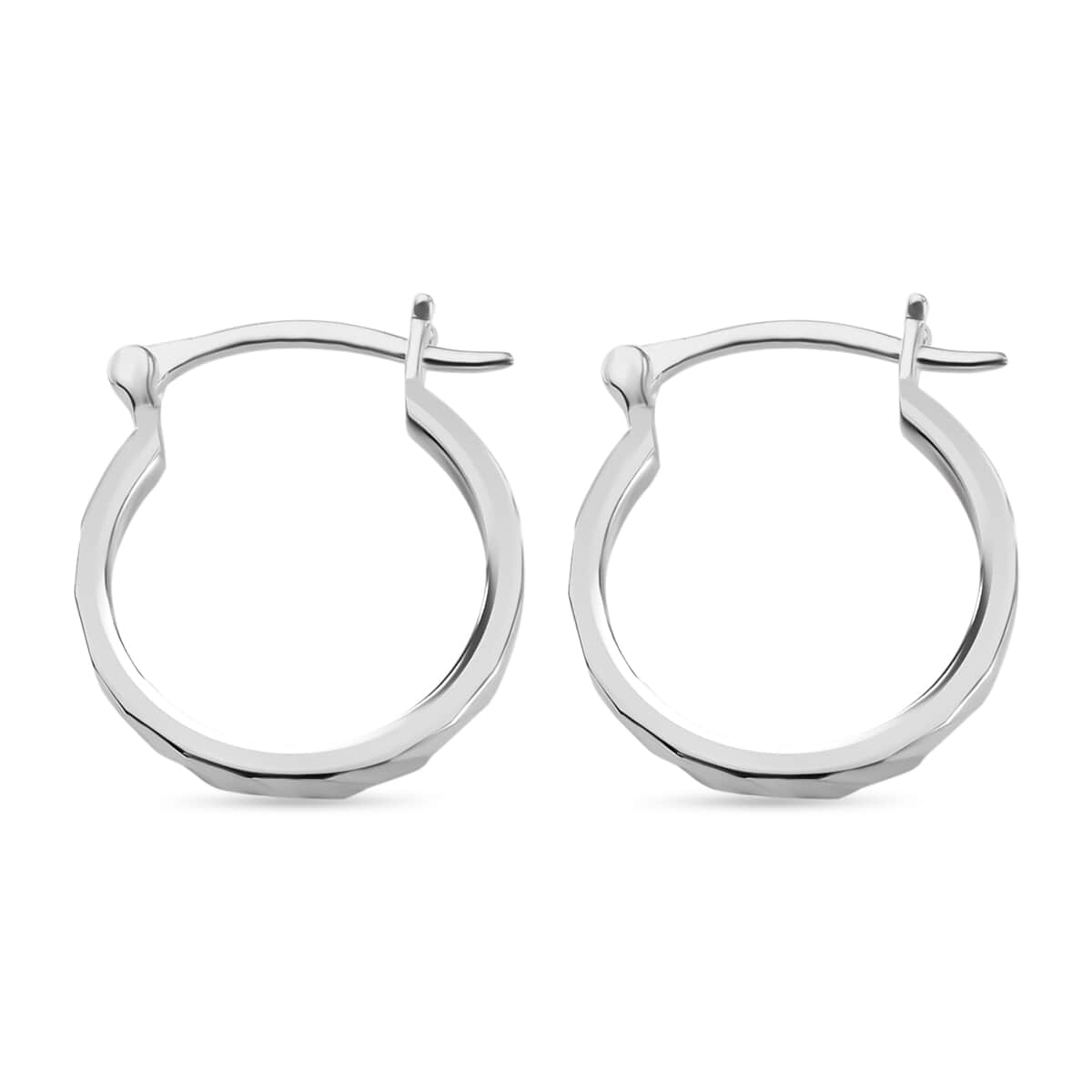 925 Sterling Silver Hoop Earrings, Silver Earrings, Silver Hoops For Women image number 3