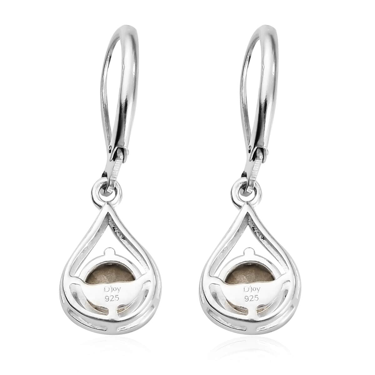 Jet Crystal Dangle Earrings in Sterling Silver & Stainless Steel image number 3