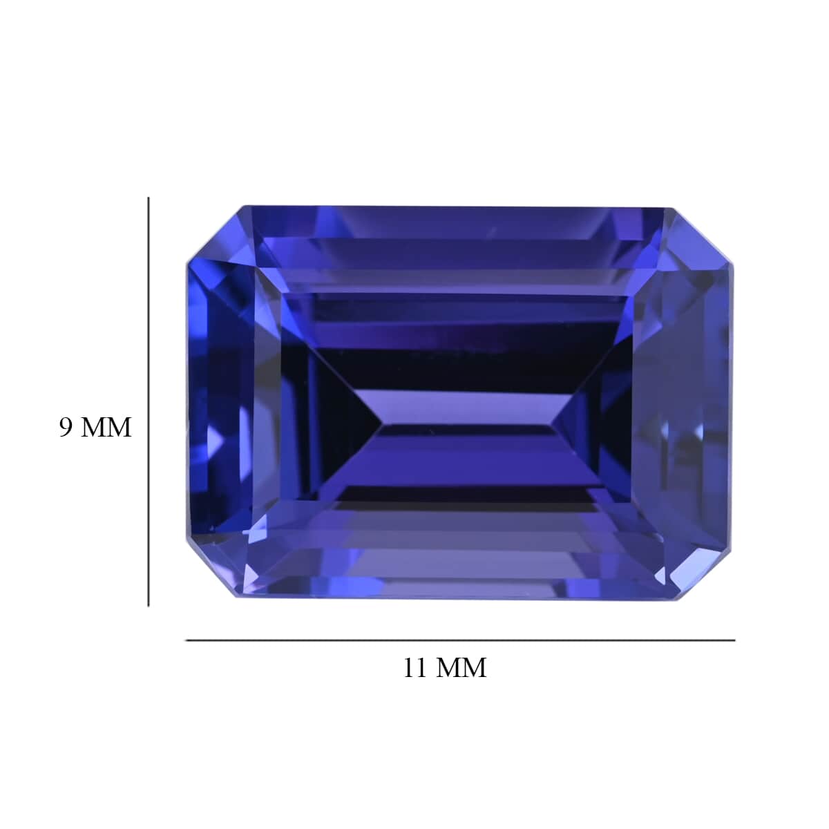 Certified and Appraised AAAA Vivid Tanzanite (Oct Free Size) 9.01 ctw image number 3