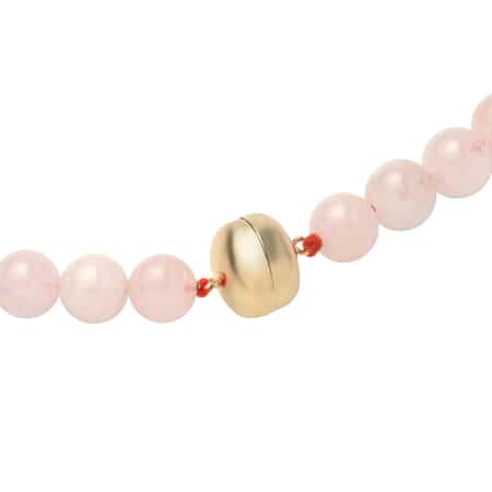 Luxoro 10K Yellow Gold Pink Morganite Beaded Necklace 18 Inches 274.00 ctw image number 3