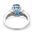 Malgache Neon Apatite and Natural White Zircon Ring in Platinum Over Sterling Silver (Size 10.0) 2.25 ctw image number 4
