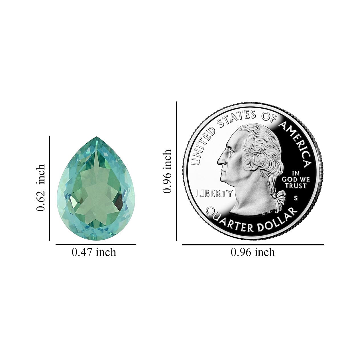 AAA Peacock Quartz (Pear 16x12 mm) 7.50 ctw image number 4