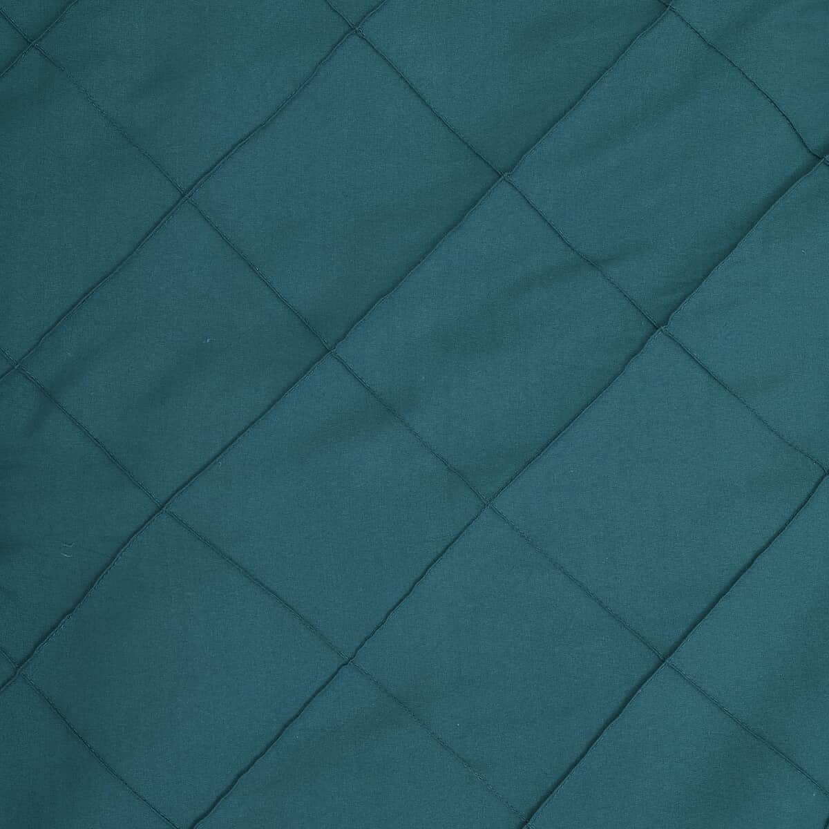 Homesmart Teal Solid Microfiber Quilt and Set of 2 Shams - King image number 4