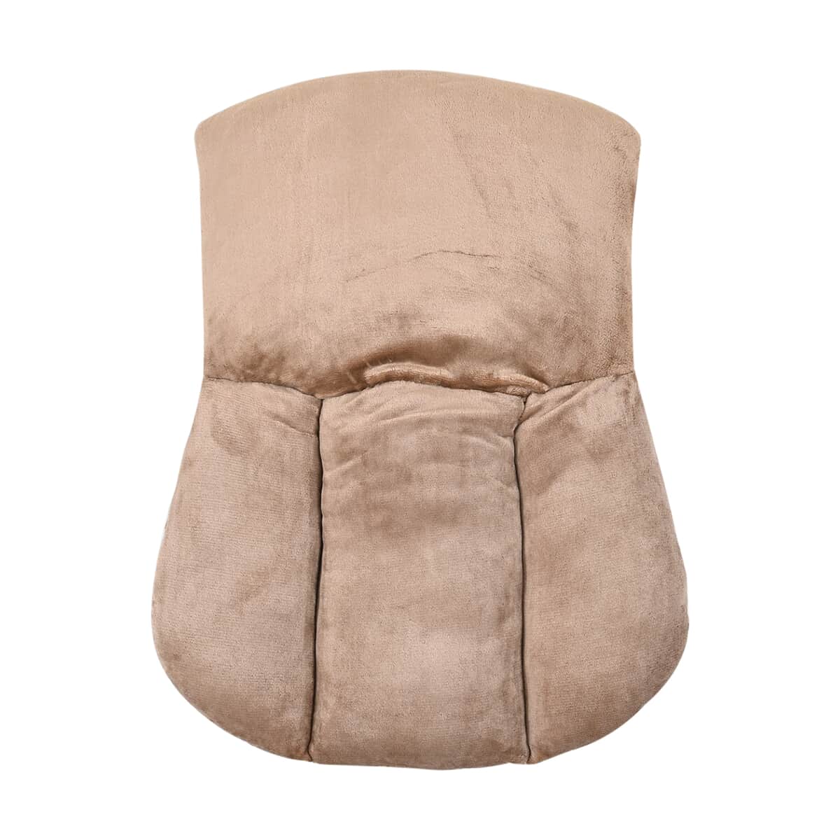Velvet Soft Back Support Cushion - Brown (Microfiber) image number 0