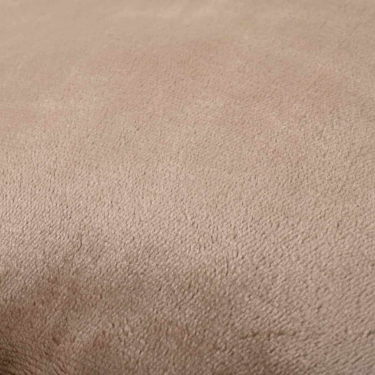 Velvet Soft Back Support Cushion - Brown (Microfiber) image number 5