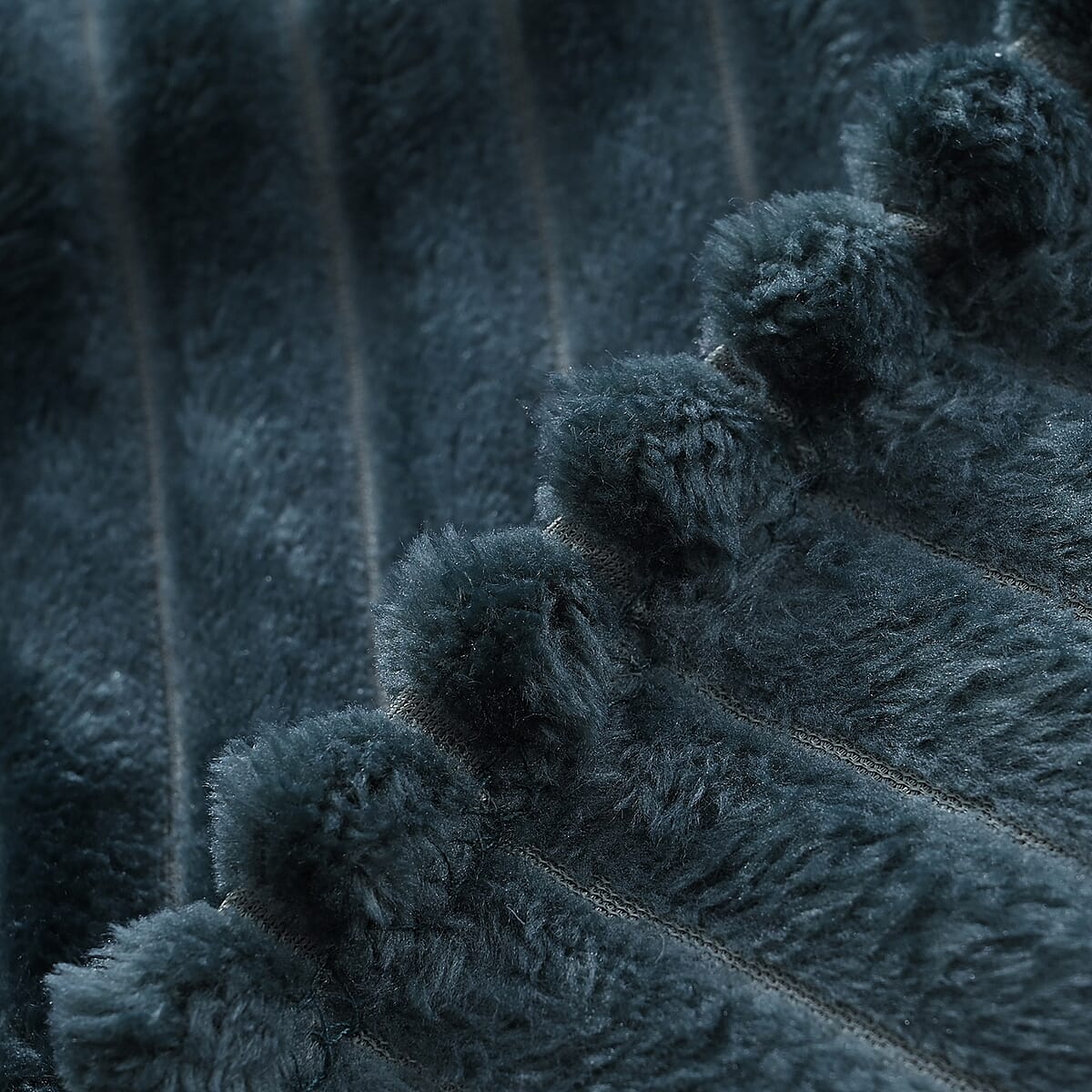 Dark Spruce Luxurious Flannel Cord Blanket | Soft Blanket | Bed Throws | Cozy Blanket | Throw Blanket | Flannel Blanket image number 2