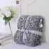 Homesmart Gray Embossed Short Plush with White Sherpa Double Layer Blanket image number 1