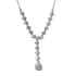 Lustro Stella Made with Finest CZ Necklace 18 Inches in Platinum Over Sterling Silver 15.80 ctw image number 0
