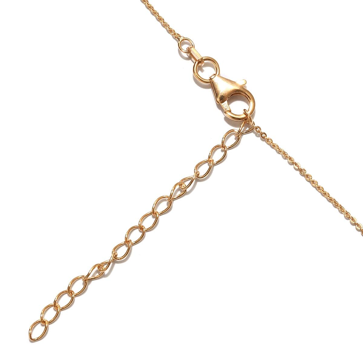 LUSTRO STELLA Made with Finest CZ Necklace (18 Inches) in Vermeil Yellow Gold Over Sterling Silver 1.90 ctw image number 3