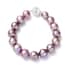 Purple Edison Pearl 8-12mm Beads Bracelet in Rhodium Over Sterling Silver (6.50 In) image number 0