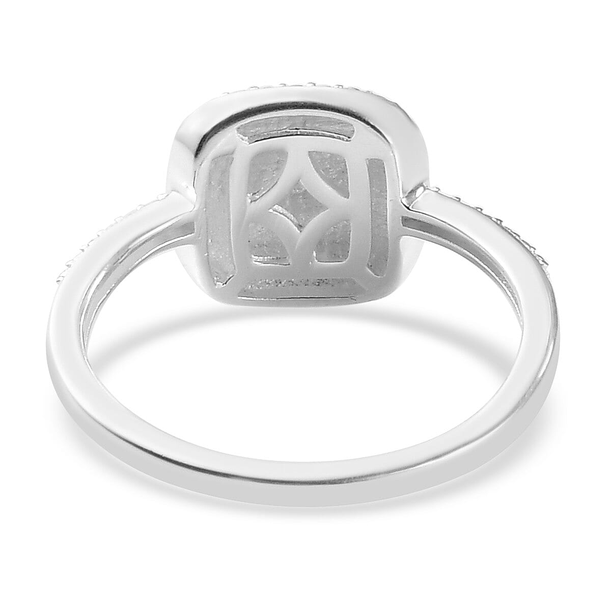 Moissanite Accent Ring in Sterling Silver (Size 7.0) image number 4