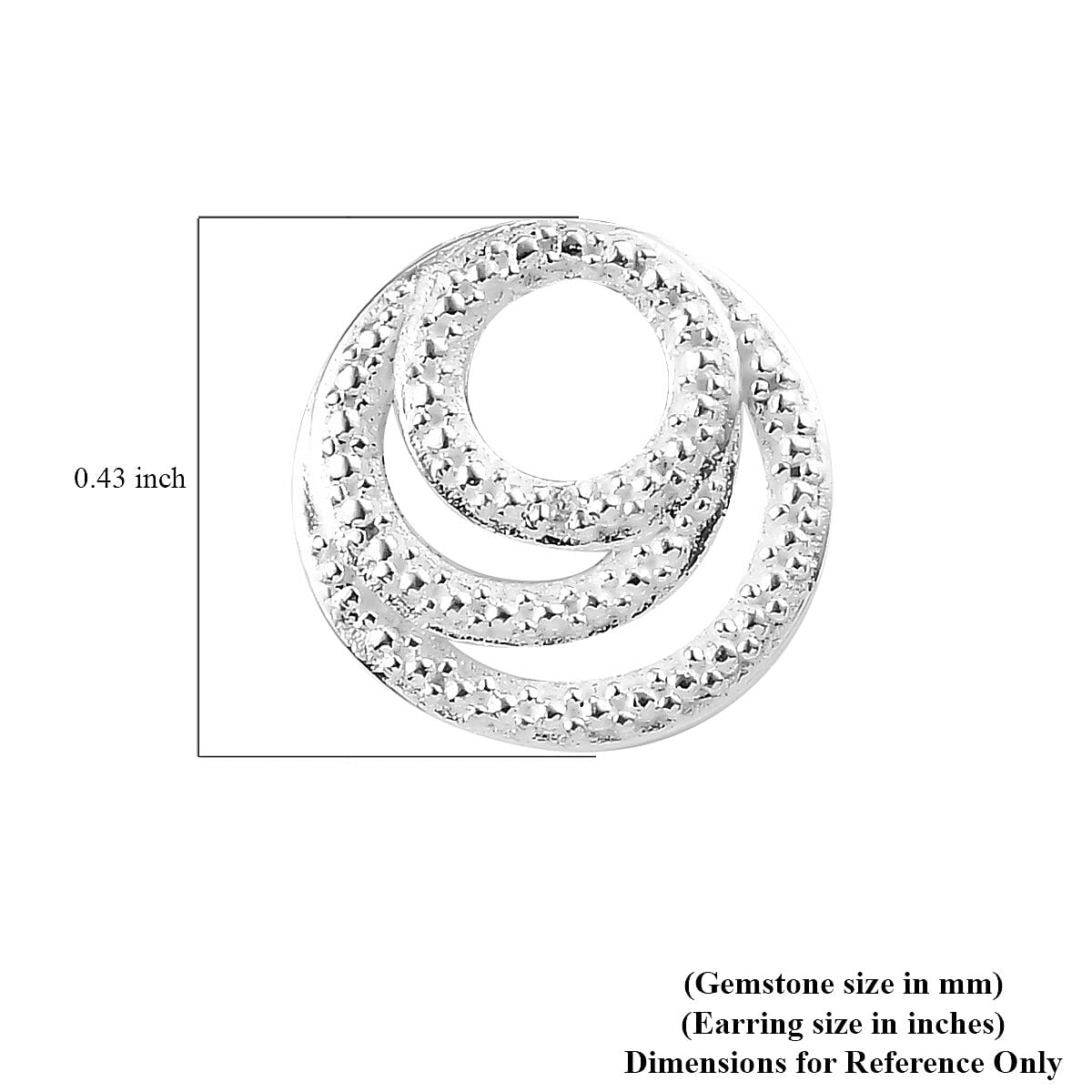 Moissanite Accent Earrings in Sterling Silver image number 4