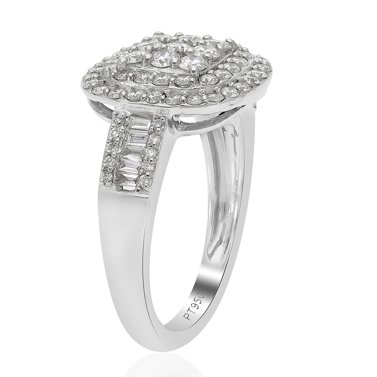 RHAPSODY IGI Certified Diamond E-F VS Ring in 950 Platinum 5.75 Grams 1.00 ctw