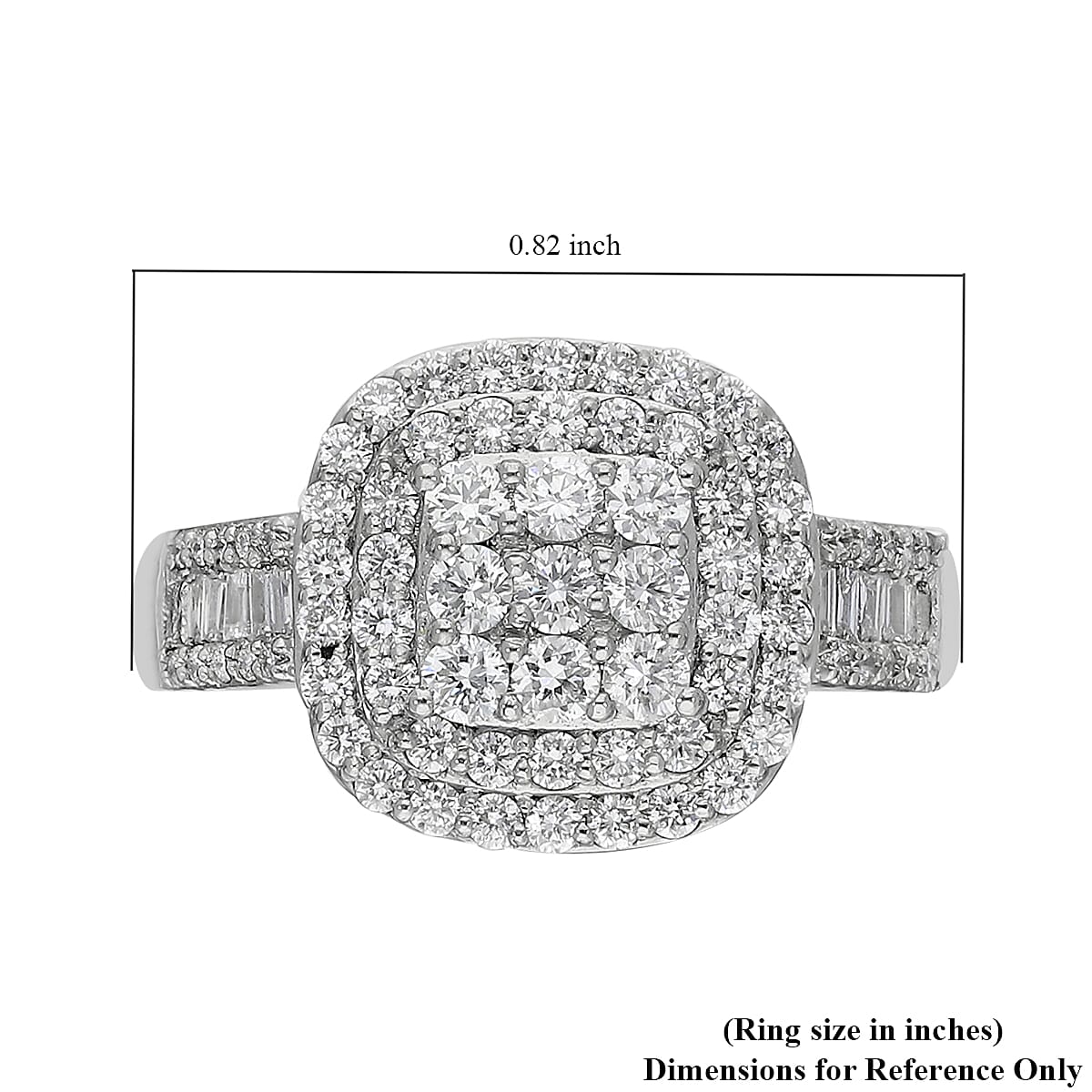 RHAPSODY IGI Certified Diamond E-F VS Ring in 950 Platinum 5.75 Grams 1.00 ctw