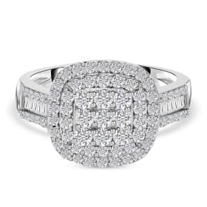 Rhapsody IGI Certified 950 Platinum Diamond E-F VS Ring (Size 6.0) 5.75 Grams 1.00 ctw