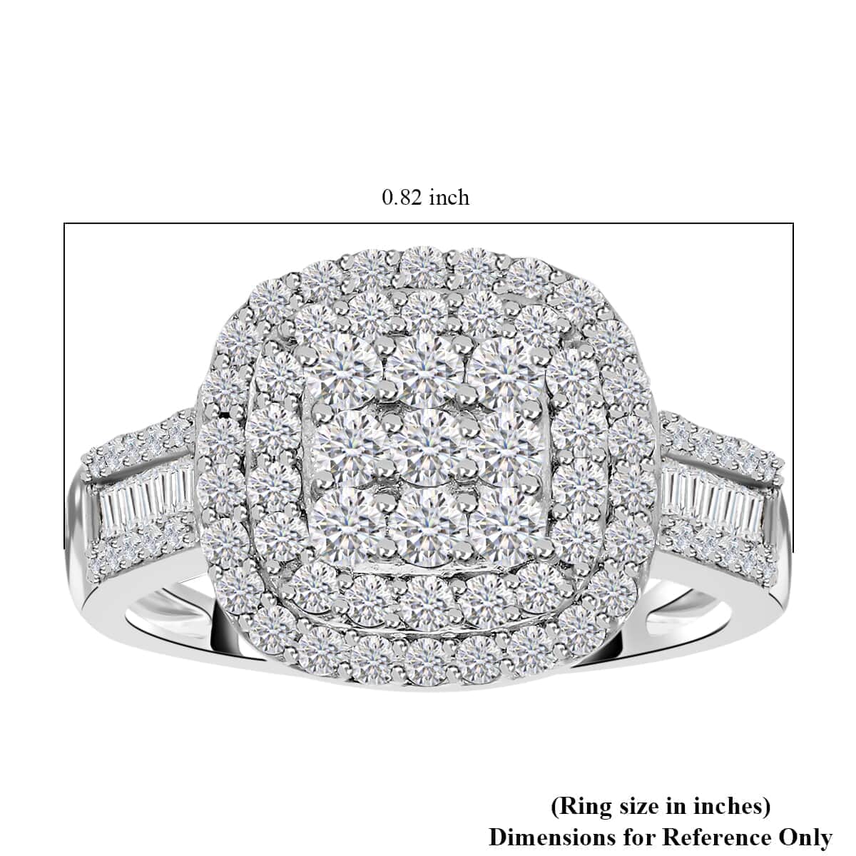 RHAPSODY IGI Certified Diamond E-F VS Ring in 950 Platinum 5.75 Grams 1.00 ctw image number 4