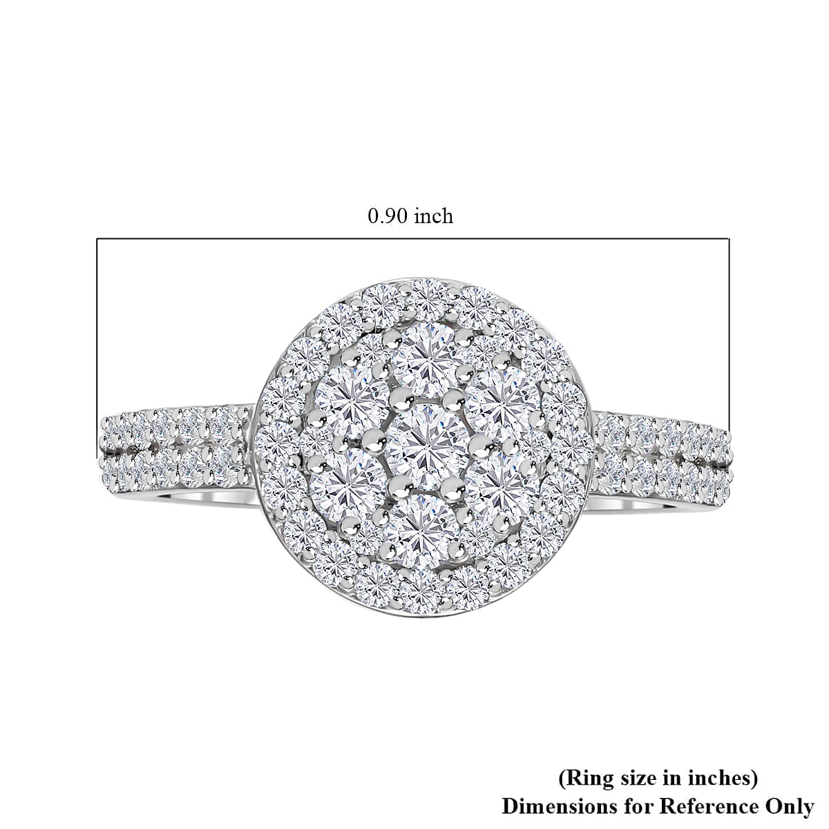 Rhapsody 950 Platinum IGI Certified Diamond Ring (Size 6.0) 5.75 Grams 1.00 ctw