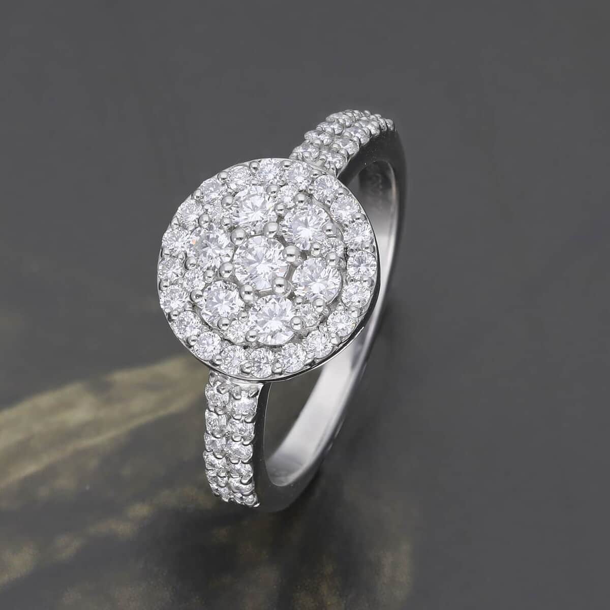 Rhapsody 950 Platinum IGI Certified Diamond Ring (Size 7.0) 5.75 Grams 1.00 ctw image number 1