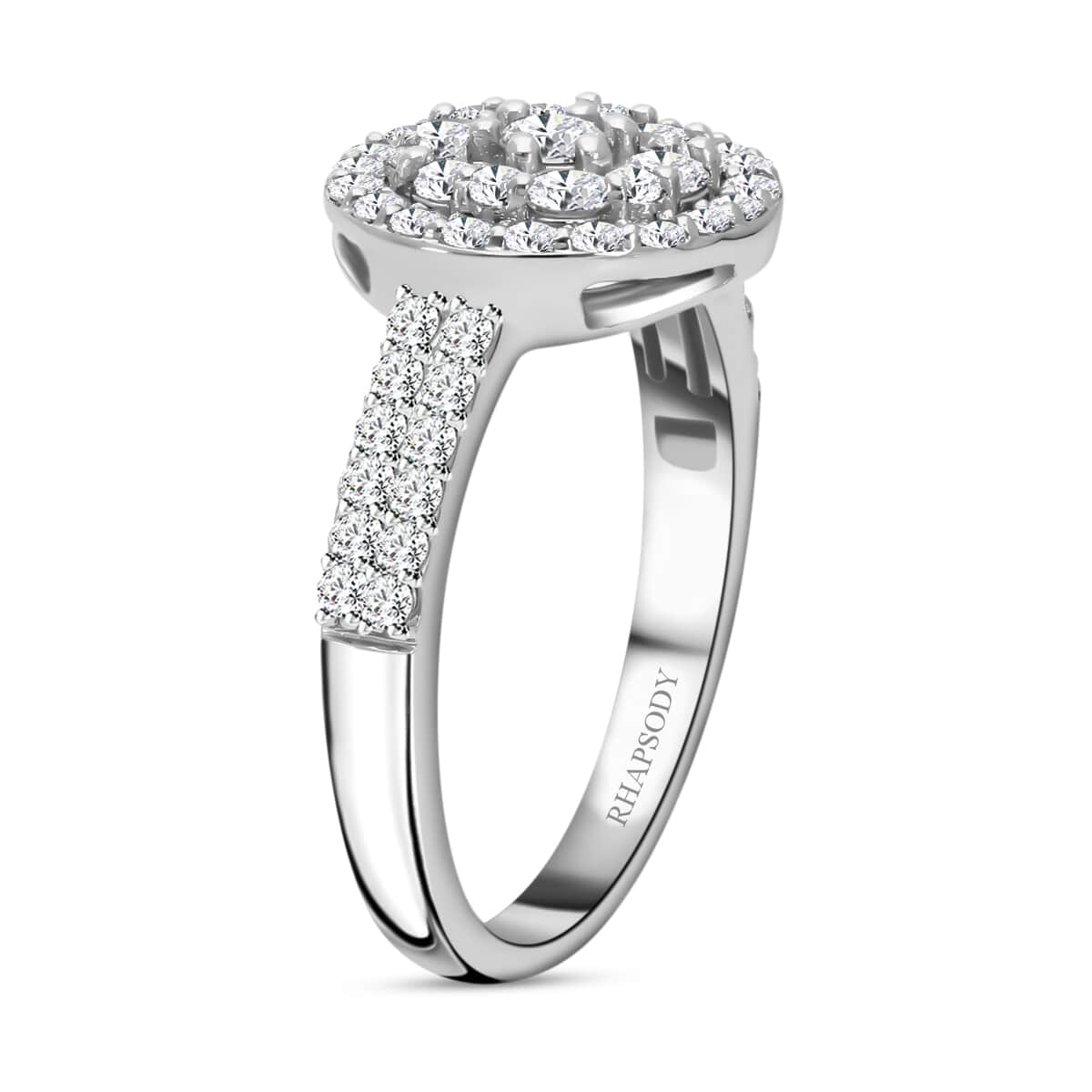 Rhapsody 950 Platinum IGI Certified Diamond Ring (Size 7.0) 5.75 Grams 1.00 ctw image number 3