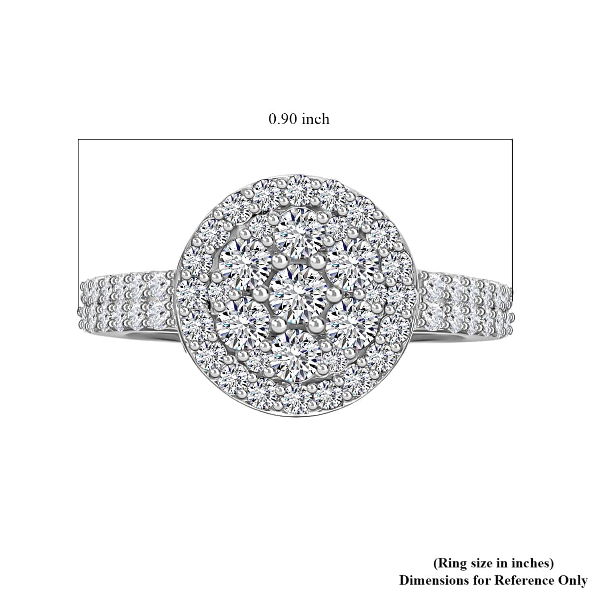 Rhapsody 950 Platinum IGI Certified Diamond Ring (Size 7.0) 5.75 Grams 1.00 ctw image number 5
