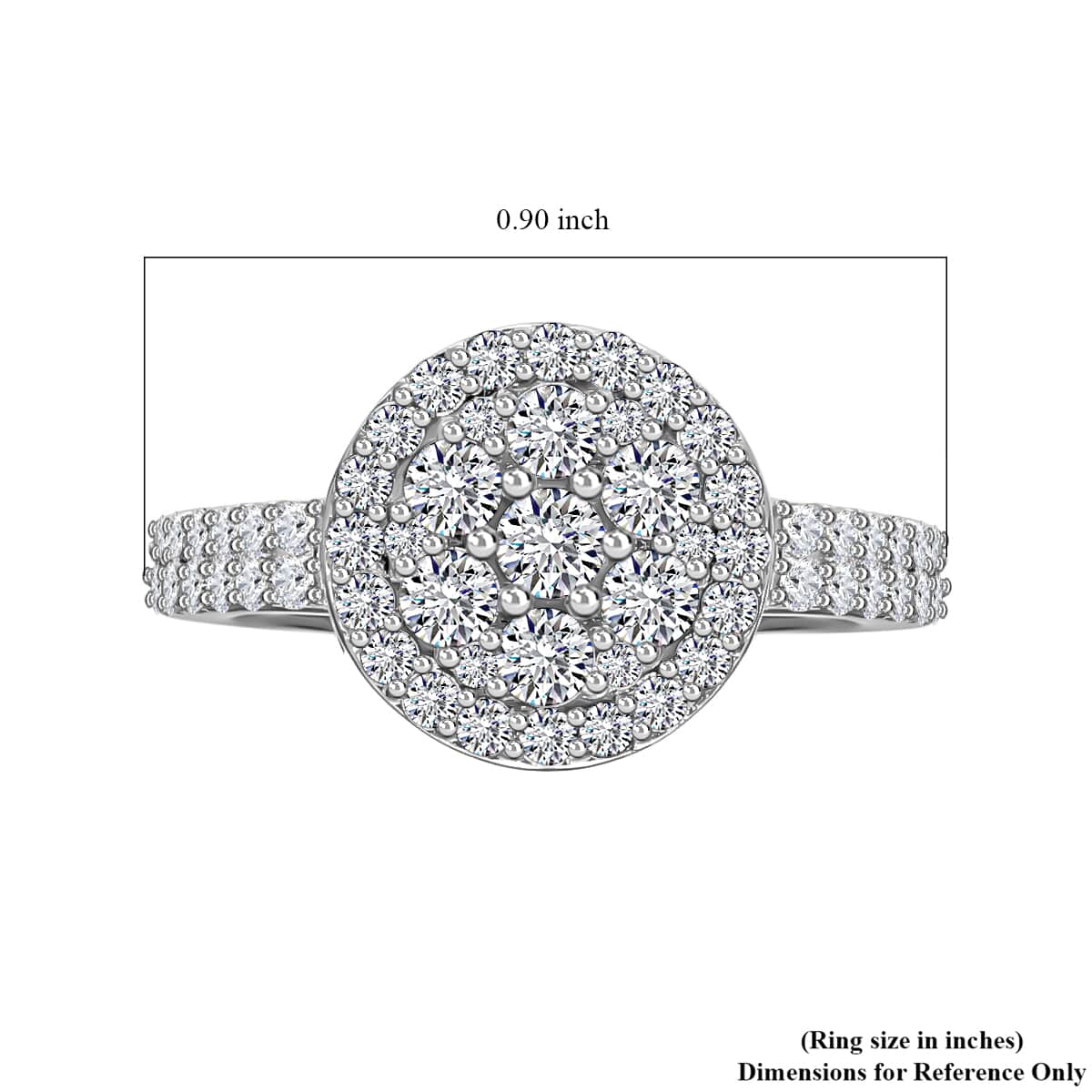 Rhapsody 950 Platinum IGI Certified Diamond Ring (Size 8.0) 5.75 Grams 1.00 ctw image number 5