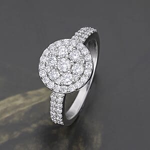 Rhapsody 950 Platinum IGI Certified Diamond Ring (Size 9.0) 5.75 Grams 1.00 ctw